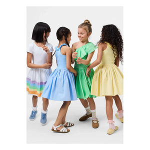 Molo - Cissa Rainbow Organic Cotton Dress | White