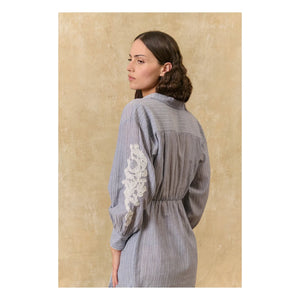 Louise Misha - Striped Dress Berenjere Organic Cotton | Blue