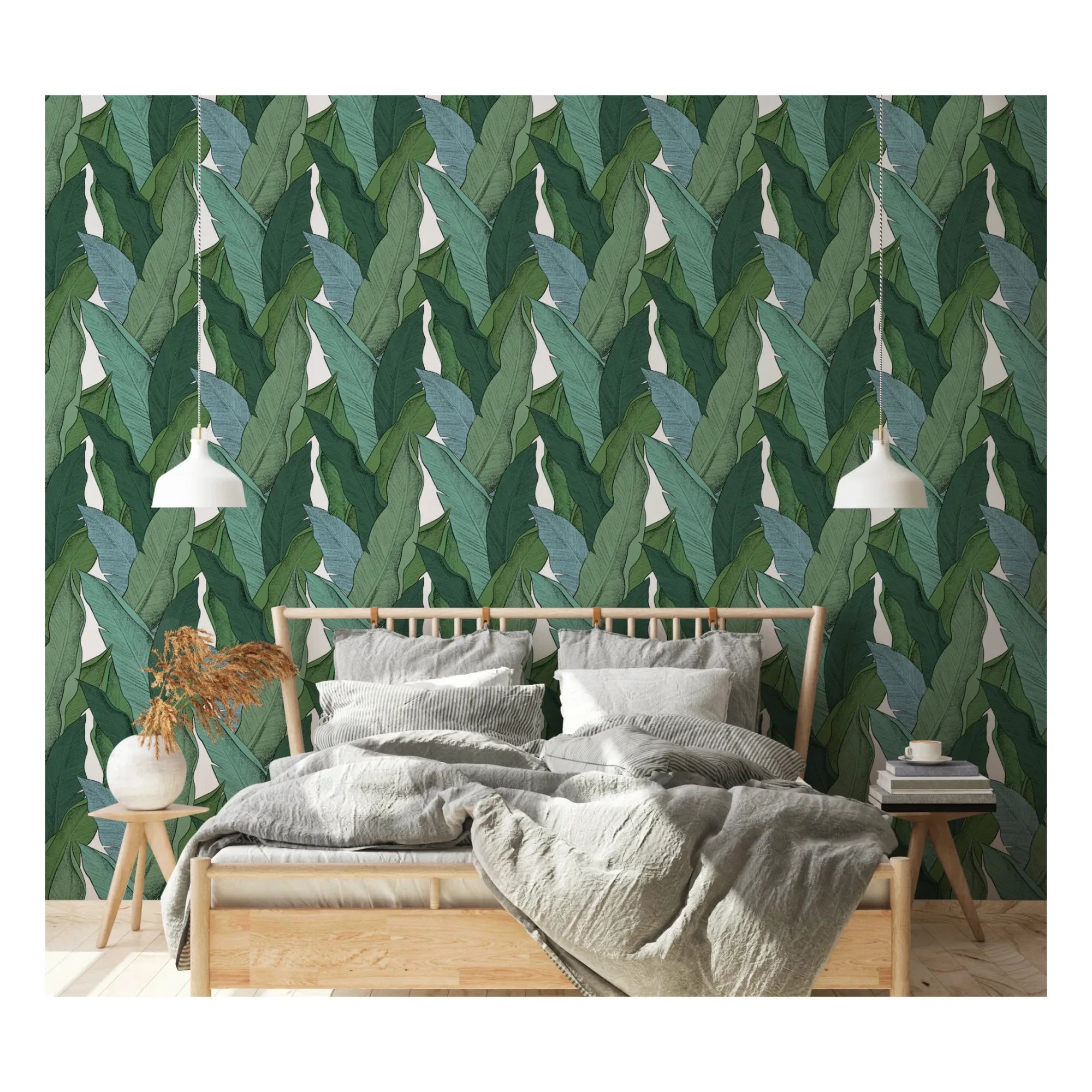 PaperMint - Leaf Wallpaper Roll - 10 ml | Green
