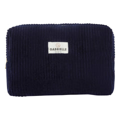 Gabrielle Paris - Velvet toiletry bag | Navy Blue