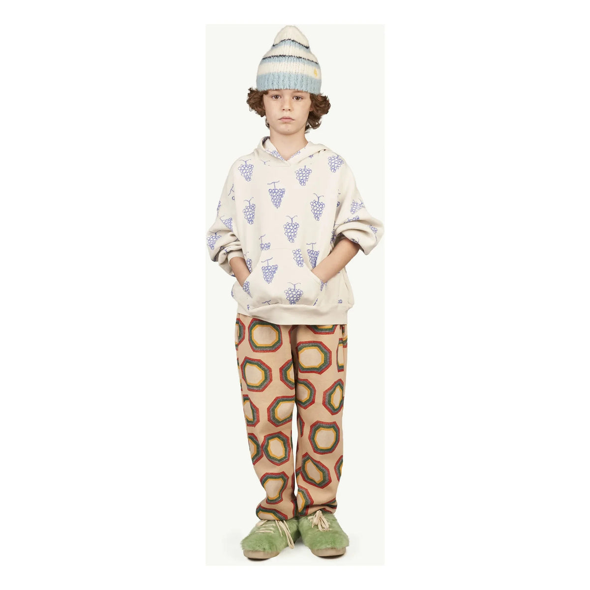The Animals Observatory - Pony Striped Wool Beanie | Light Blue