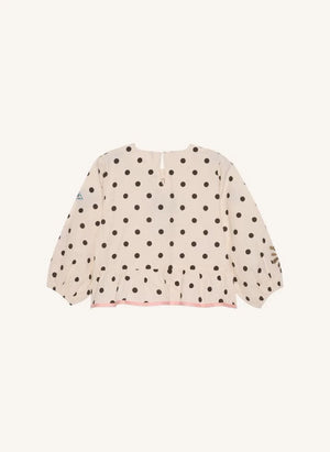 SISSEL EDELBO - Diana Pois Organic Cotton Blouse - Kids Collection | Cream