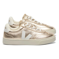 Veja - O.T. Leather Volley Sneakers, Elastic Laces | Gold