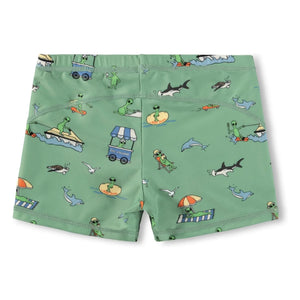 Molo - Norton Aliens Recycled Fiber Swim Shorts | Green