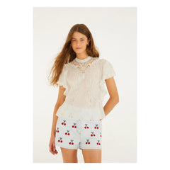Farm Rio - Lace Blouse | White