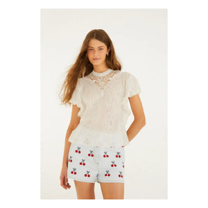Farm Rio - Lace Blouse | White