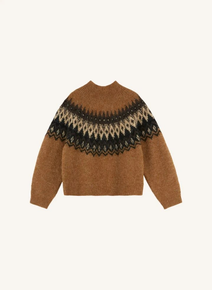 Emile et Ida - Ecrin Jacquard sweater | Caramel