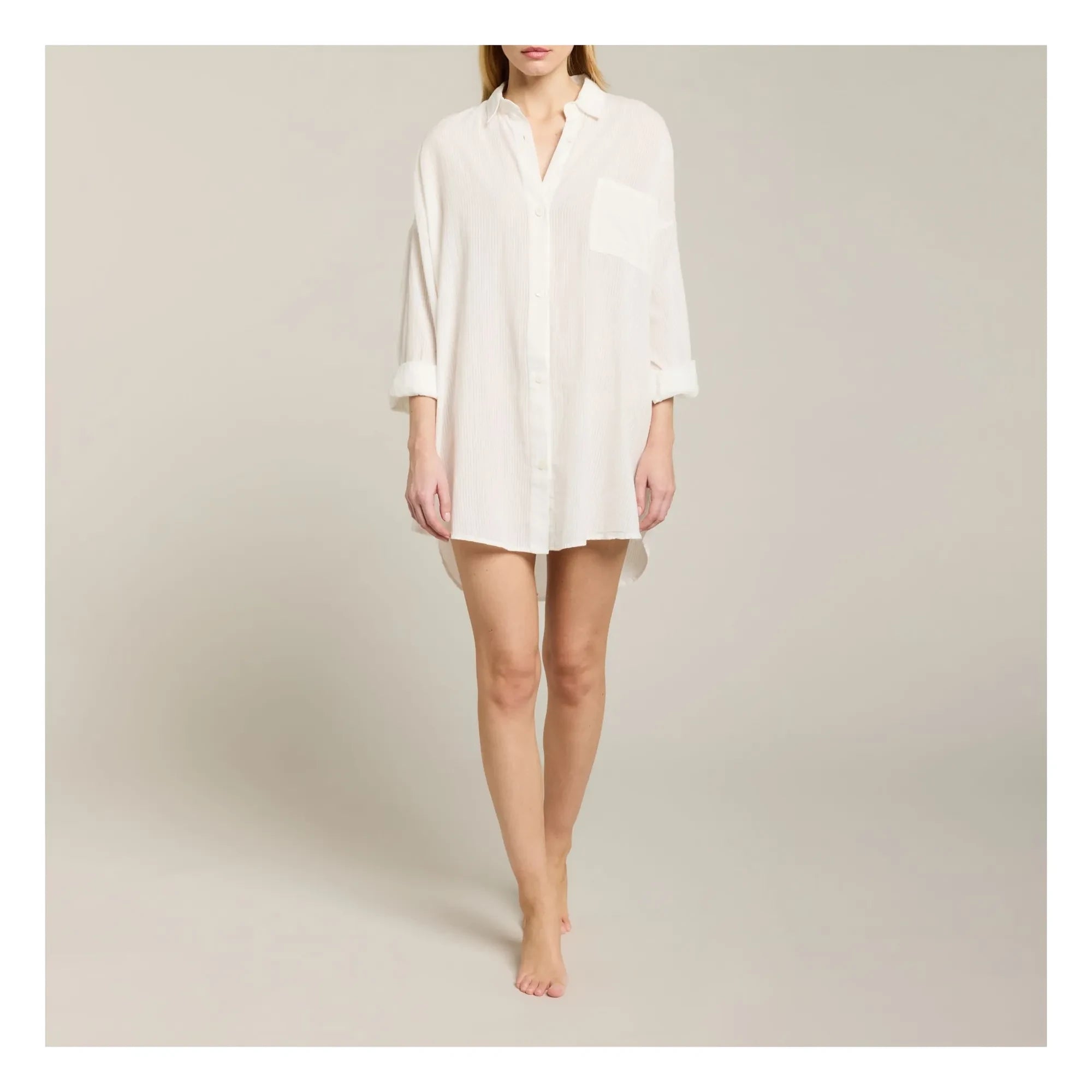 Maison Saint Julien - Port Miou Cotton Voile Dress | White