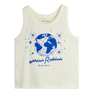 Mini Rodini - Society athlete top GOTS certified organic cotton | Ecru