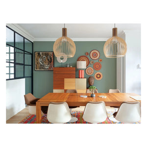 Cosin - Rattan Table Lamp Charlotte with Lampshade | Coral