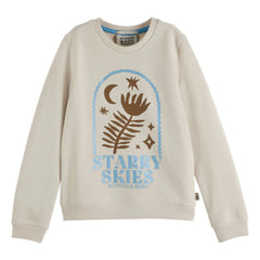 Scotch & Soda - Artwork Starry Skies Organic Cotton Sweatshirt | Ecru