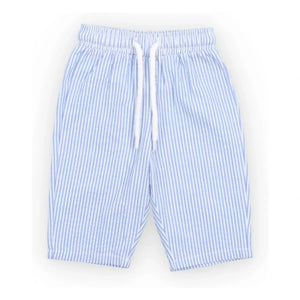 the new society - Almond Striped Seersucker Baby Pants | Light Blue