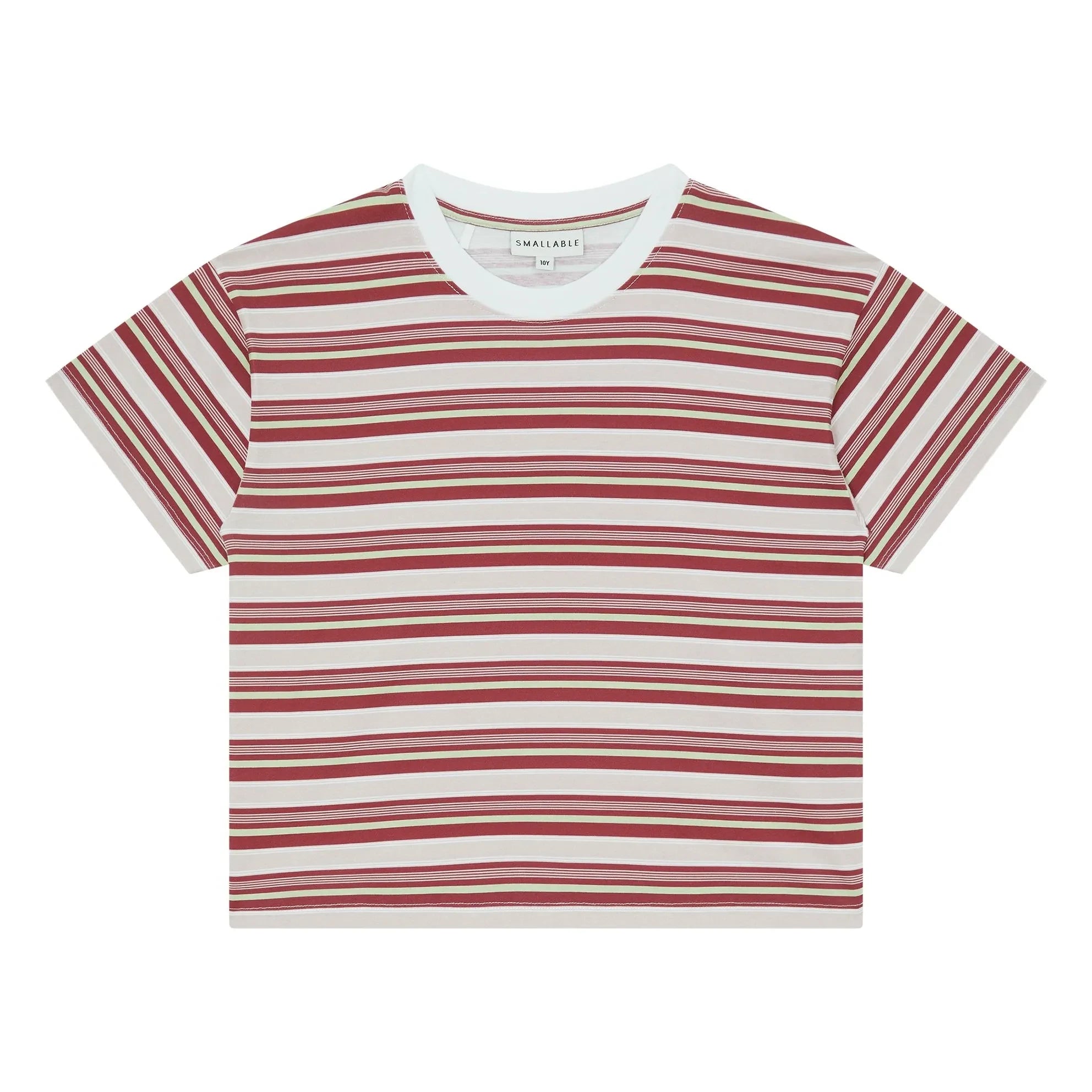Smallable Kid - Liv striped organic cotton T-shirt | Cherry red
