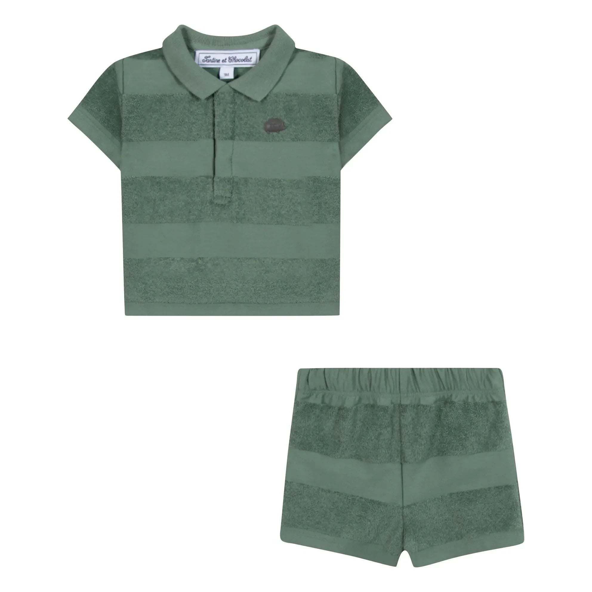 Tartine et Chocolat - Polo Shorts and Towel Set | Khaki