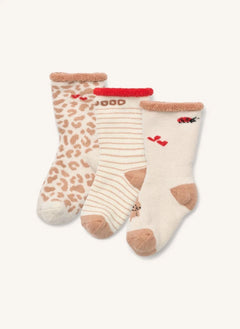 Liewood - 3 Pair Eloy Leopard Sock Set | Pale Pink