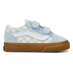 Vans - Scratch Sneakers Old Skool V Gum Check | Light Blue