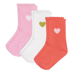 Petit Bateau - Set of 3 Pairs of Ribbed Socks | Pink