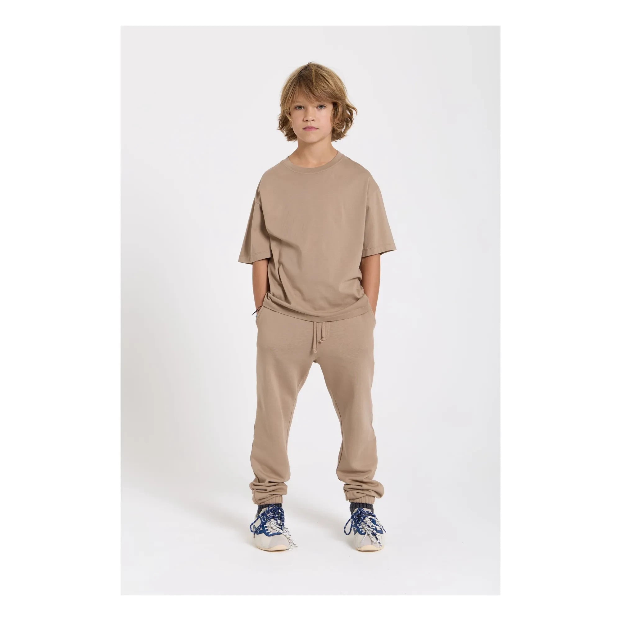 Smallable Kid - Rush Organic Cotton Jogger | Taupe Brown
