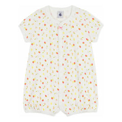 Petit Bateau - Fruit Print Romper Pajamas | Ecru