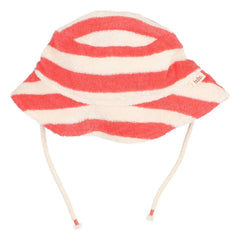 Búho - Organic Cotton Striped Hat Towel | Red