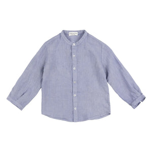 Babe & Tess - Korean Linen Shirt | Light Blue