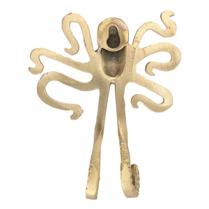 Doing Goods - Ella Octopus recycled brass hook | Gold