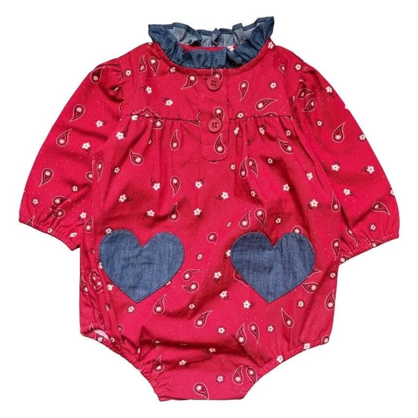 Louis Louise - Sylvette Bandana Romper | Red