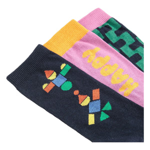 Bobo Choses - 3-Pack Happy Organic Cotton Socks Set | Pink