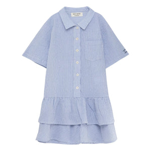 True Artist - N°16 Striped Seersucker Dress | Blue