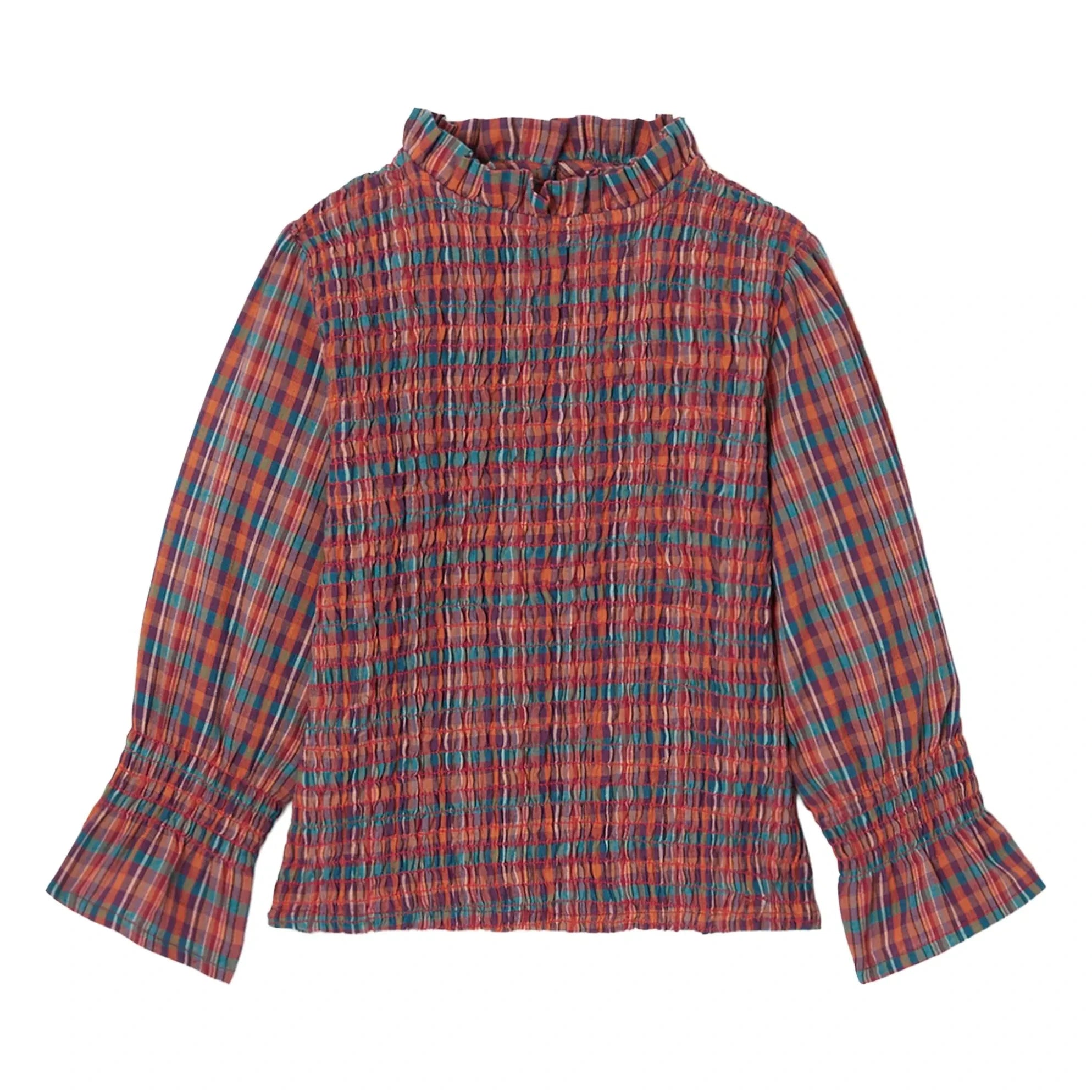 Apaches - Biya Checked Blouse | Brown