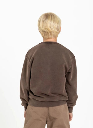 Finger in the nose - "Blow Good Luck" Organic Cotton Sweatshirt | Chocolate