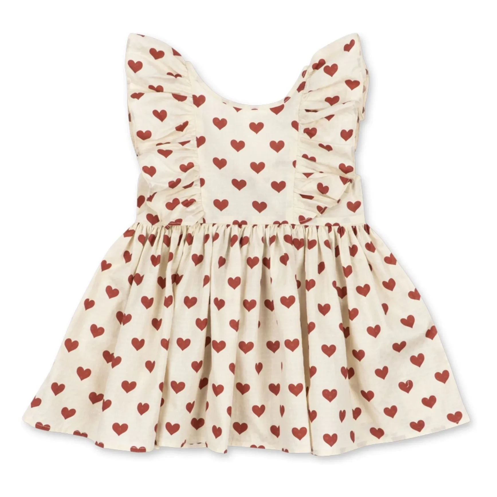 Konges Sløjd - Cianna Hearts Organic Cotton Dress | Ecru