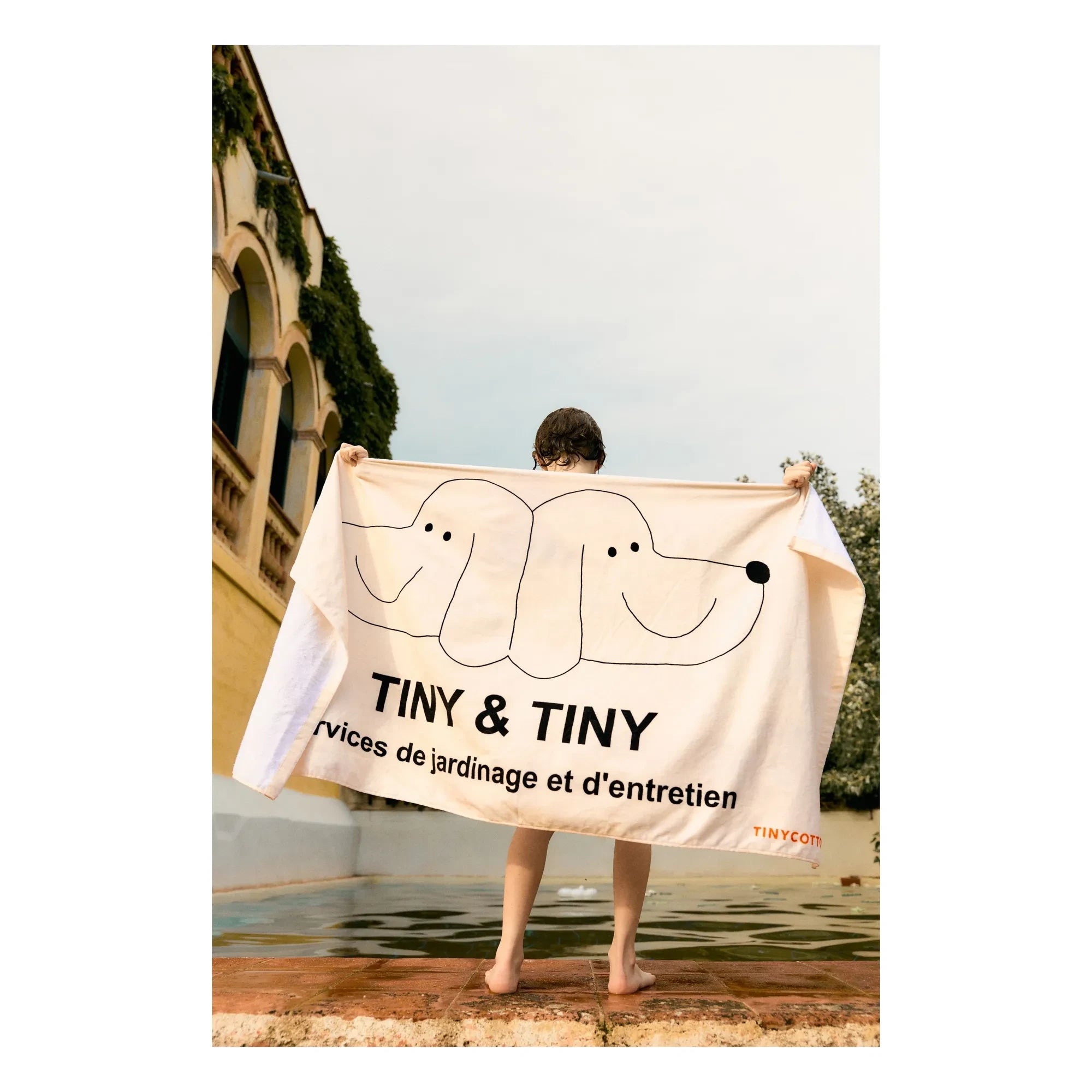 Tinycottons - Tiny & Tiny Organic Cotton Beach Towel | Beige