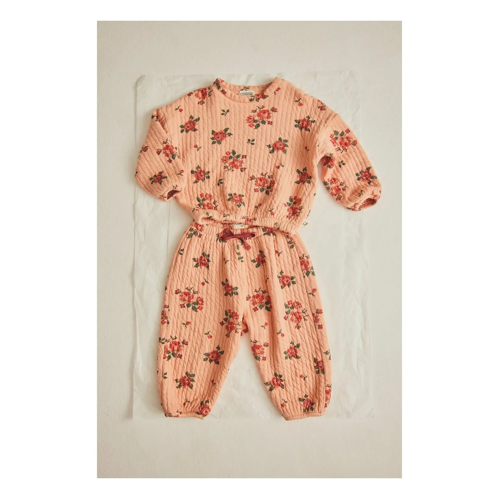 Cozmo - Erin Flowers Organic Cotton Sweatshirt | Peach