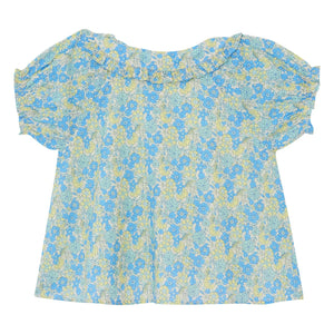 Bonton - Aria Fleurie Claudine Collar Blouse | Blue
