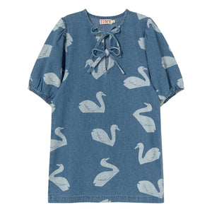 Tinycottons - Denim Swan Dress | Blue