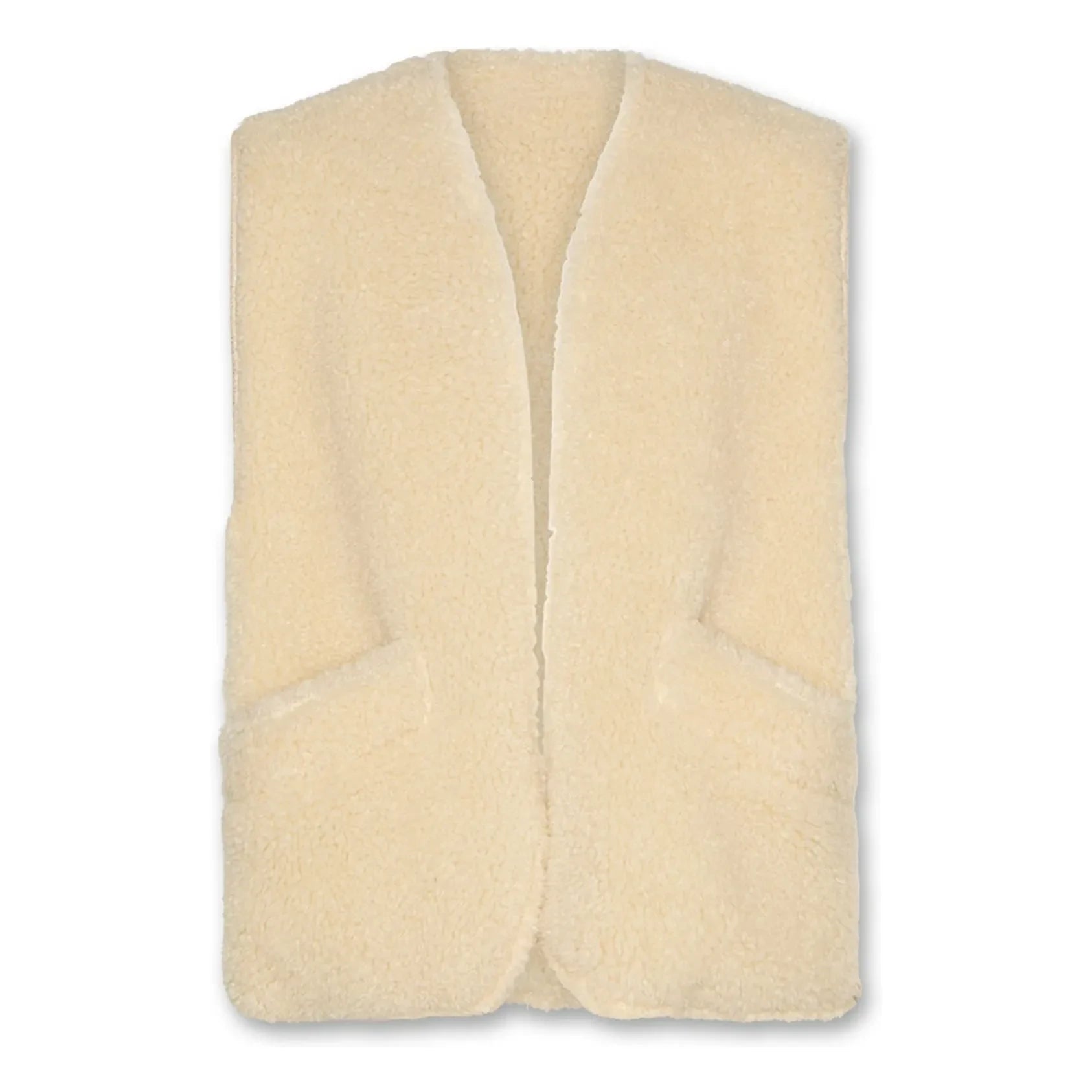 AO76 - Jambo Double-Sided Sleeveless Sherpa Vest | Beige