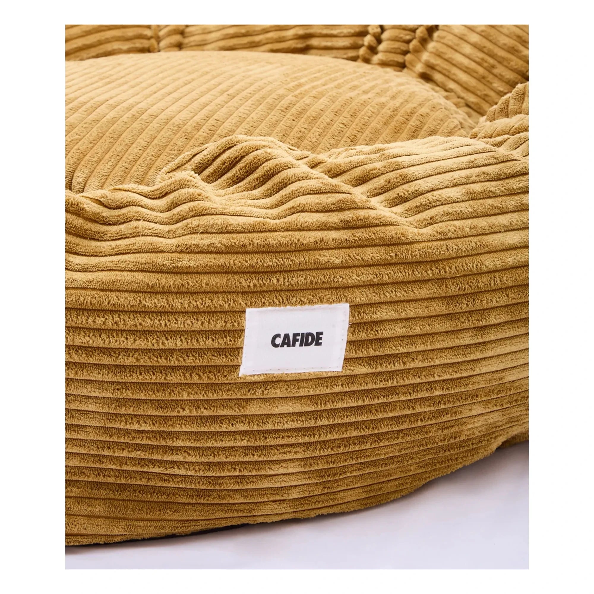Cafide - Nuba Velvet Dog Bed | Mustard