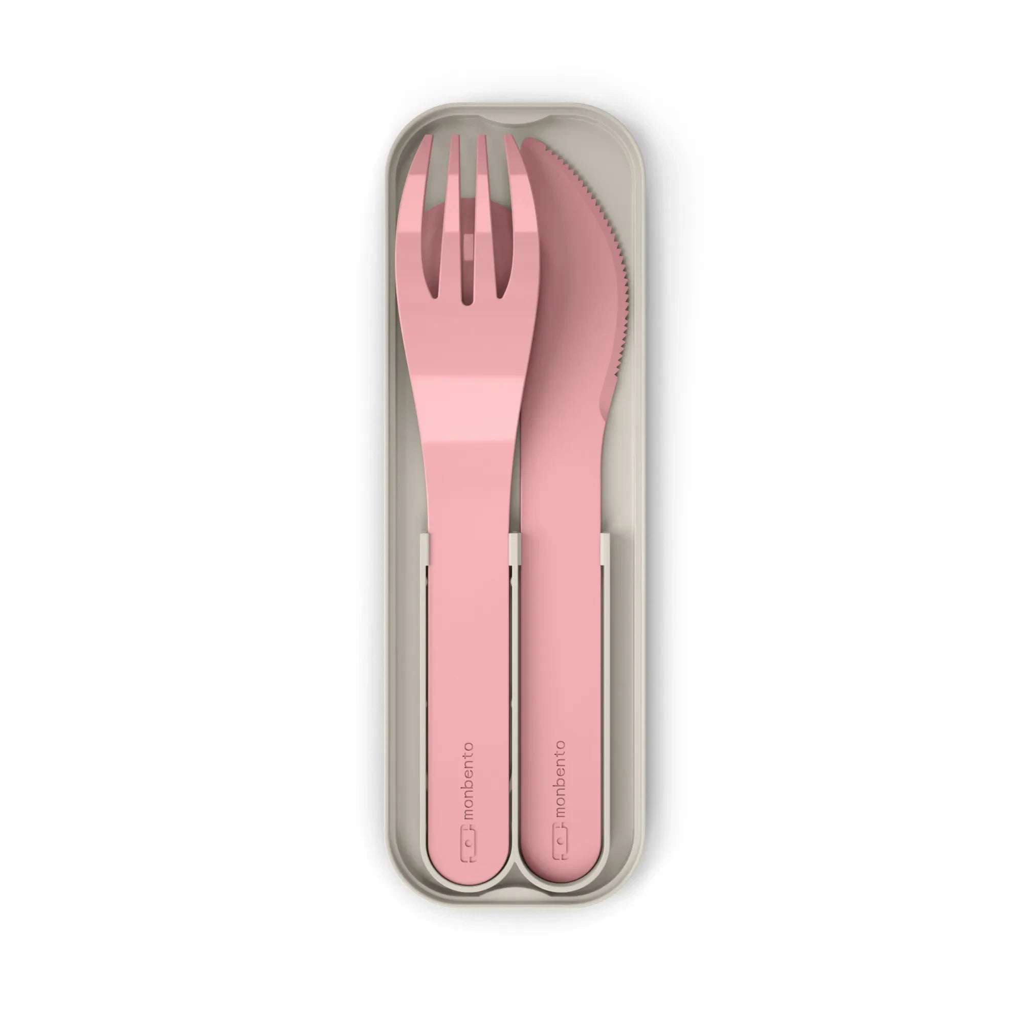 Monbento - MB Pocket Color Biodegradable Fork, Spoon, Knife | Pink