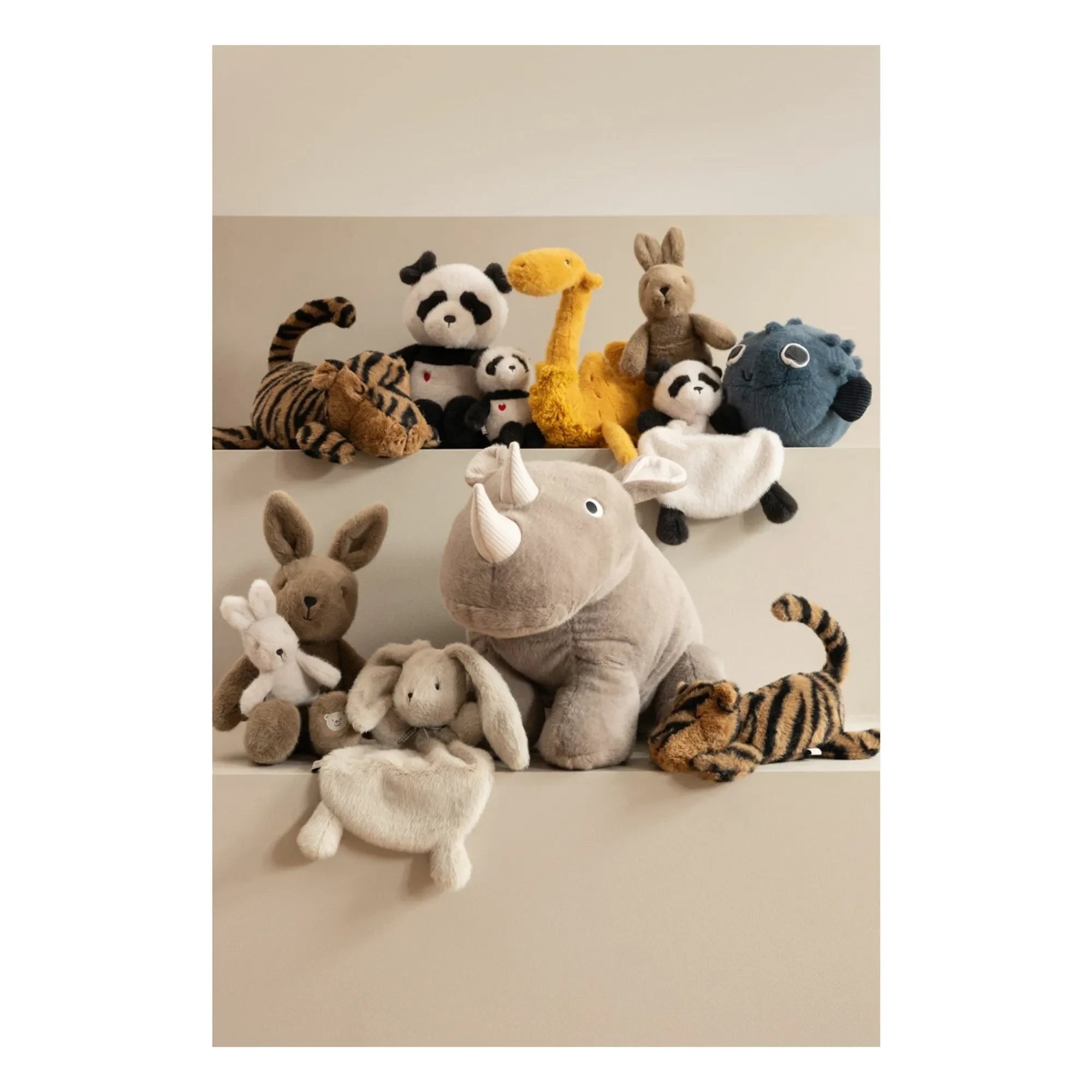 Liewood - Doudou Panda Roy | Sand / Dark Gray