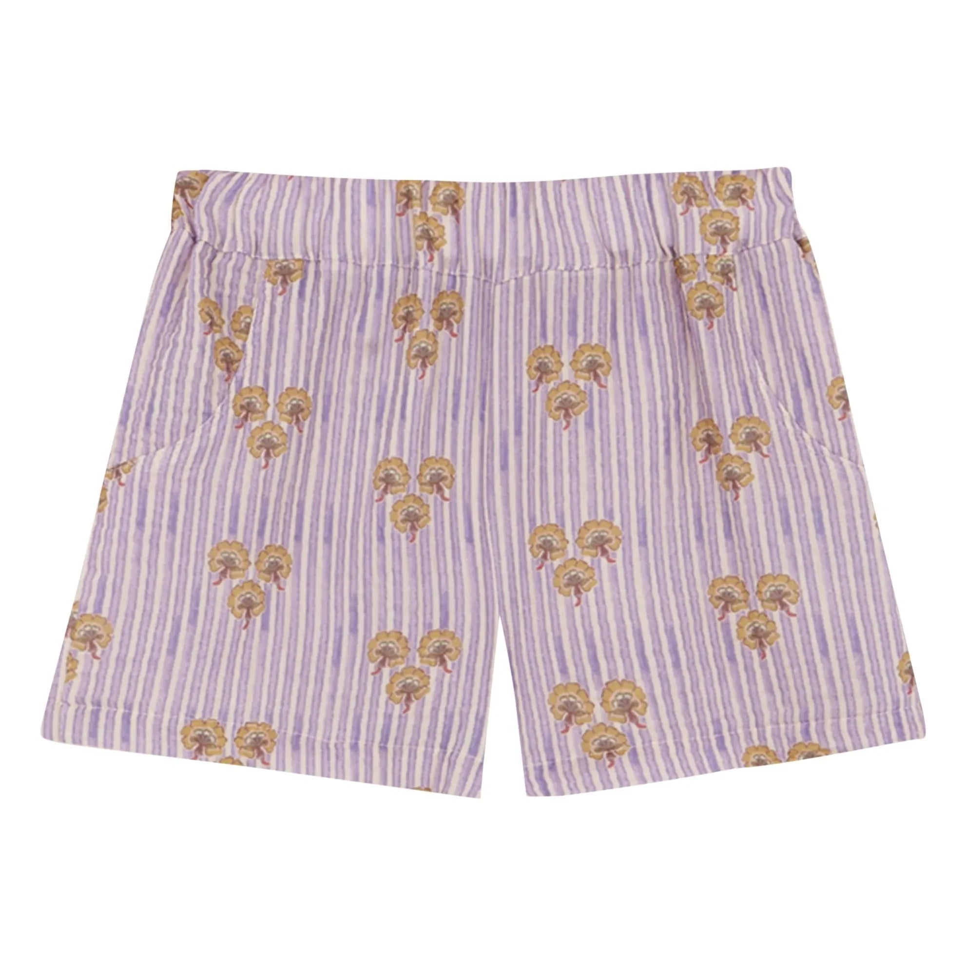 birinit - Cinca Striped Organic Cotton Shorts | Mauve
