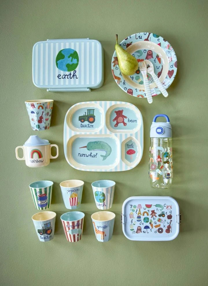Rice - ABC Partitioned Plate | Light Blue