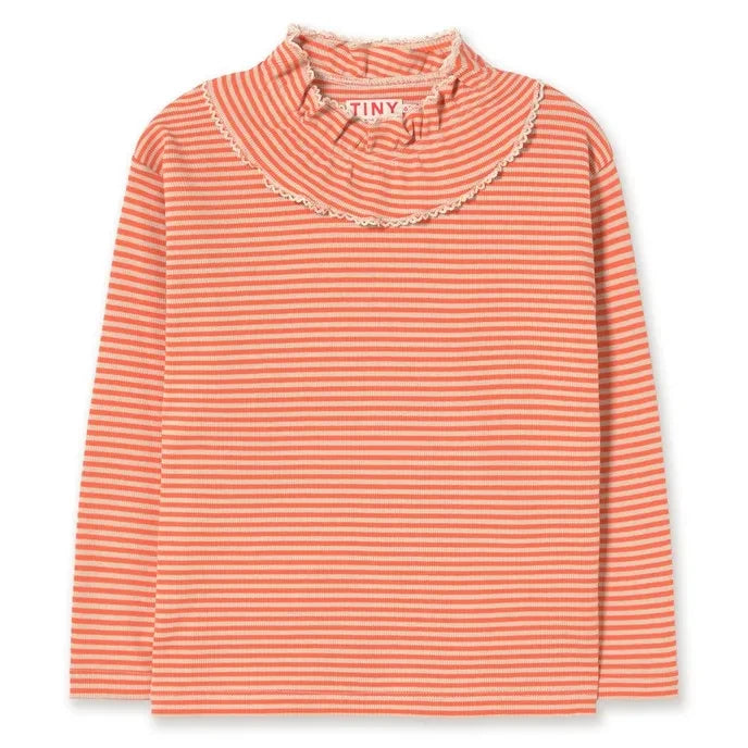 Tinycottons - Organic Cotton Ribbed Striped T-Shirt | Red