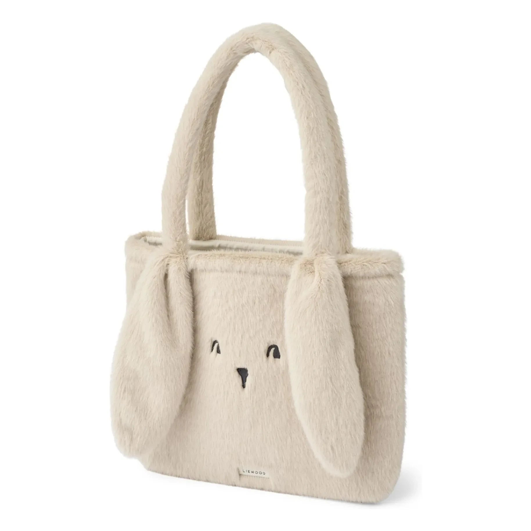 Liewood - Lexi Bunny Faux Fur Tote Bag Organic Cotton | Light Gray
