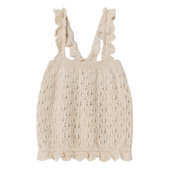 Cozmo - Lily Pointelle Tank Top Made from Recycled Fibers | Ivory