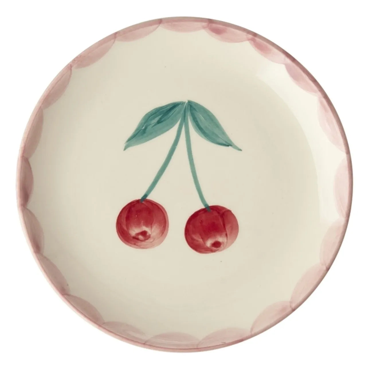 Rice - Ceramic Dessert Plate Cerise | Ecru