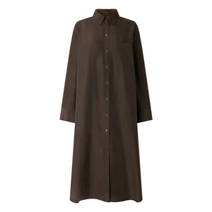 Sister - Flora silk dress | Dark khaki