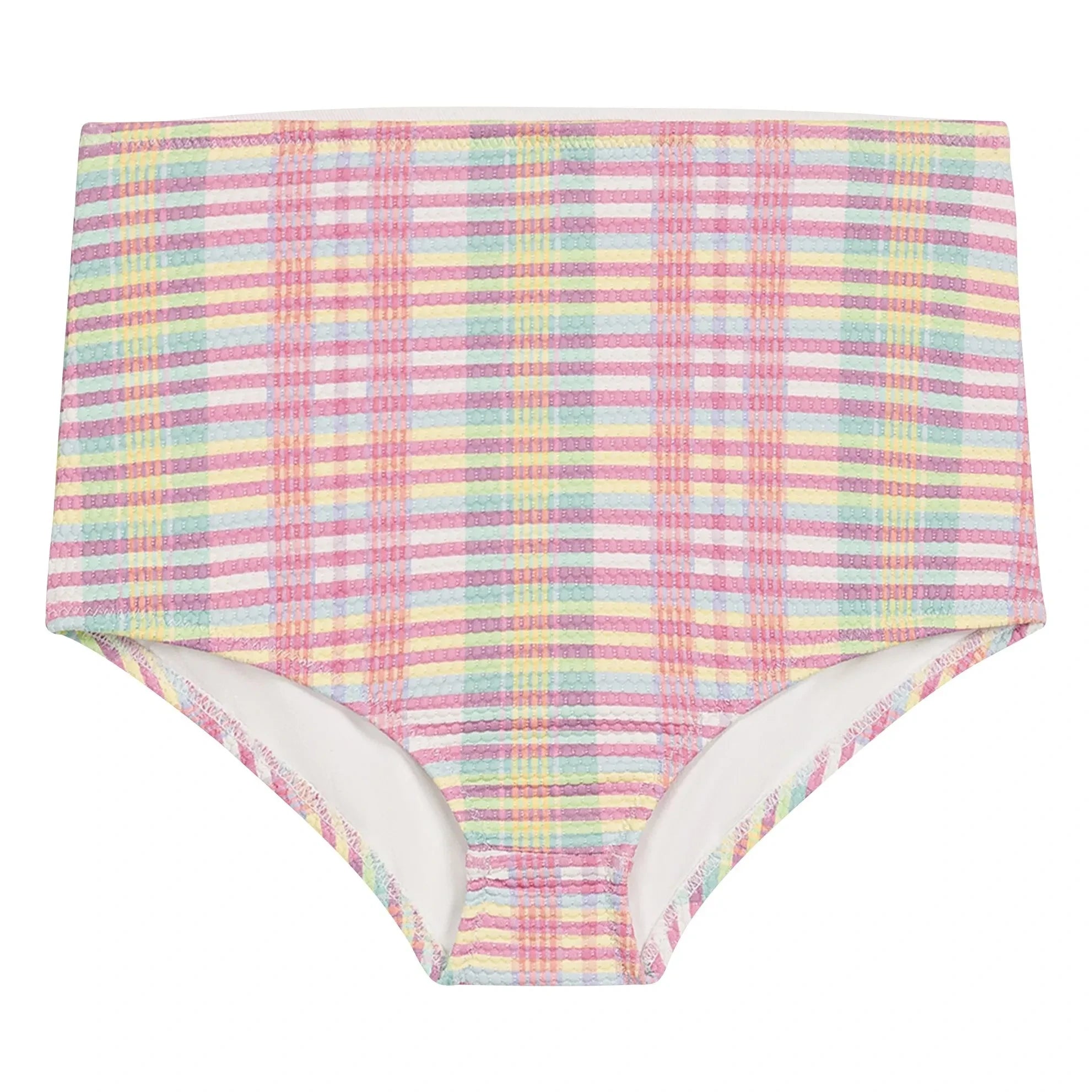 Louise Misha - Long Sleeve Swimsuit with Carreaux Pattern Made from Recycled Fibers | Pink