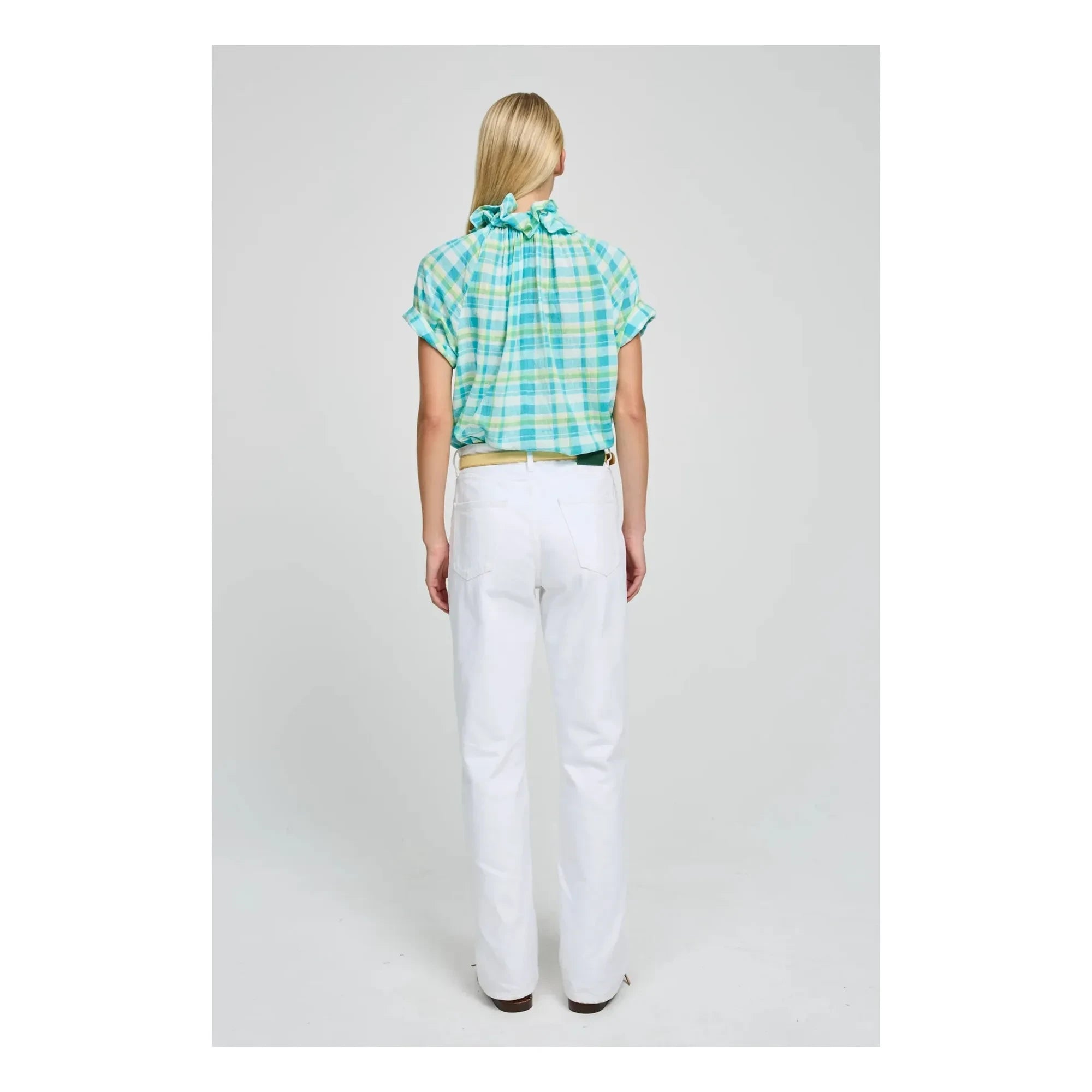 Laurence Bras - Cotton Snail Blouse | Turquoise