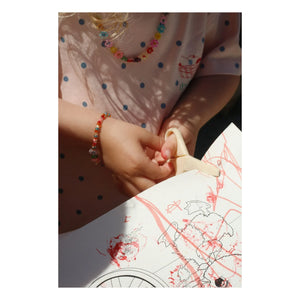 Konges Sløjd - Pink Flower Necklace and Bracelet Set